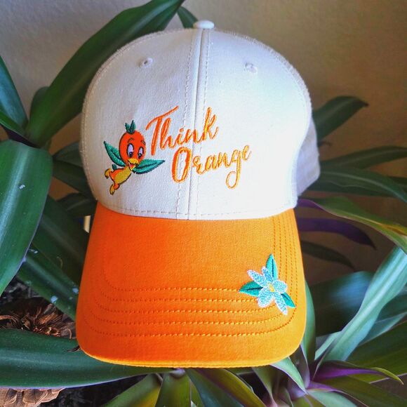 Disney Parks 2022 Exclusive Think Orange Adjustable Baseball Hat - Picture 1 of 4